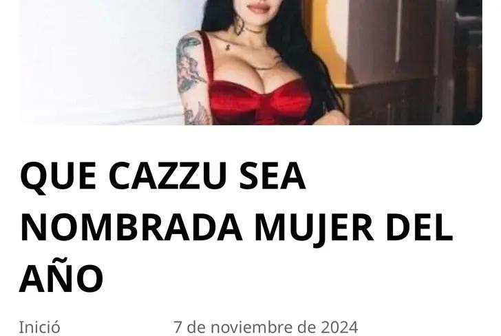 Firmas para que Cazzu se mujer del año&nbsp;