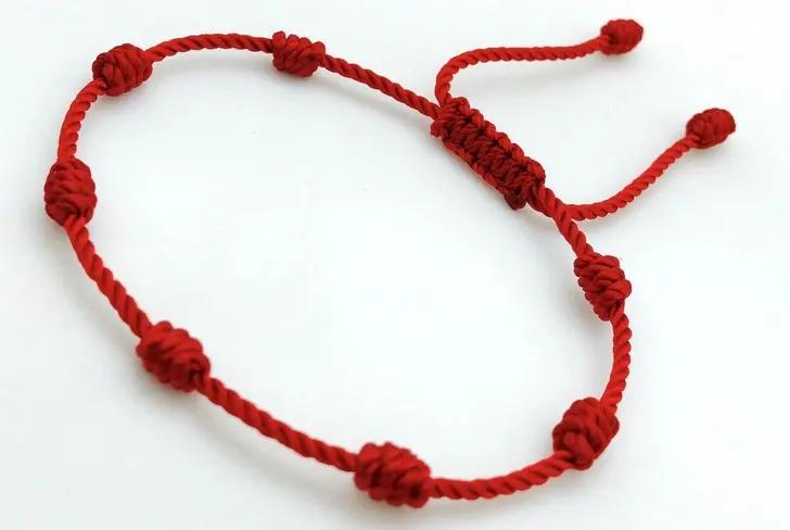 Pulsera roja de 7 nudos&nbsp;