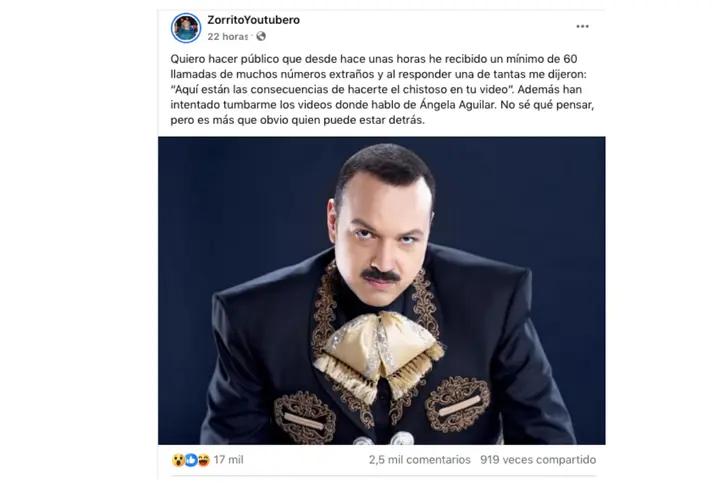 Declaraciones del influencer&nbsp;