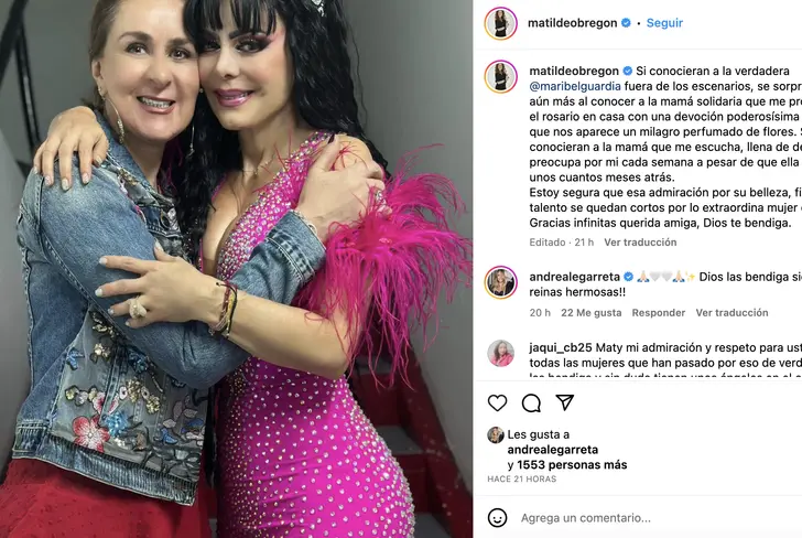 Vía Instagram Matilde Obregón