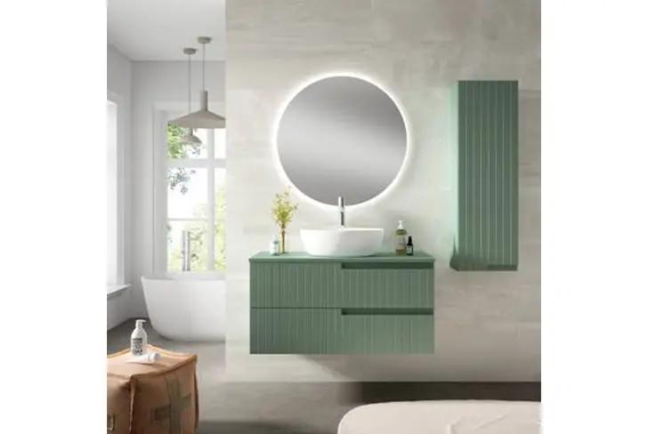 Baño con muebles flotantes / Foto: Mundo flaneur