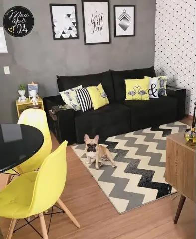 Decoraciones con negro y amarillo