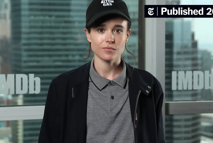 Ellen Page antes de su transformación. Imagen tomada de The New York Times