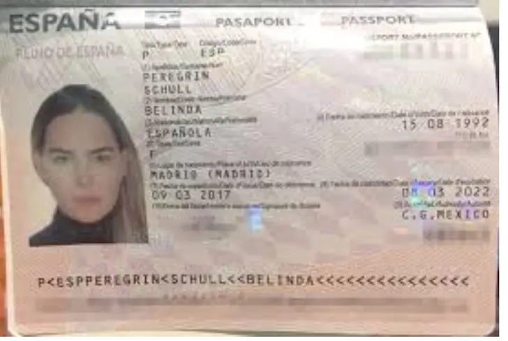 Foto filtrada del pasaporte de Belinda. (Foto: X)