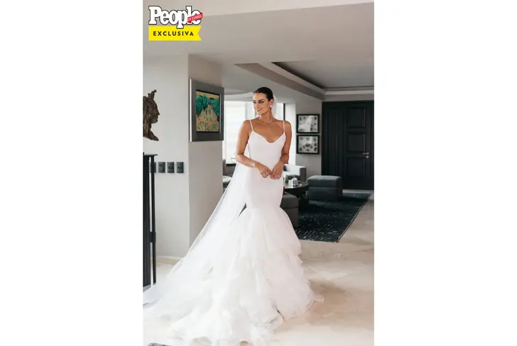 Alix Aspe y su vestido de novia