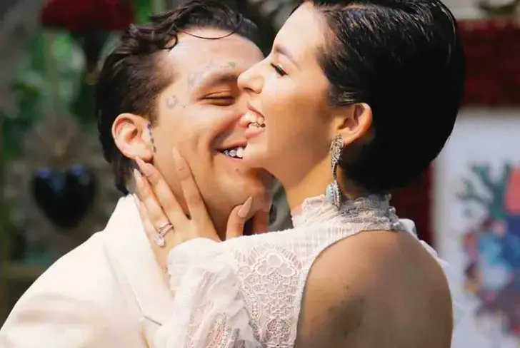 Ángela Nodal y Christian Nodal en su Boda. (Foto: Instagram de Nodal)