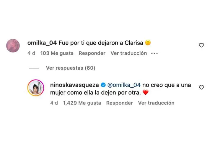 Vía Instagram Ninoska Vázquez