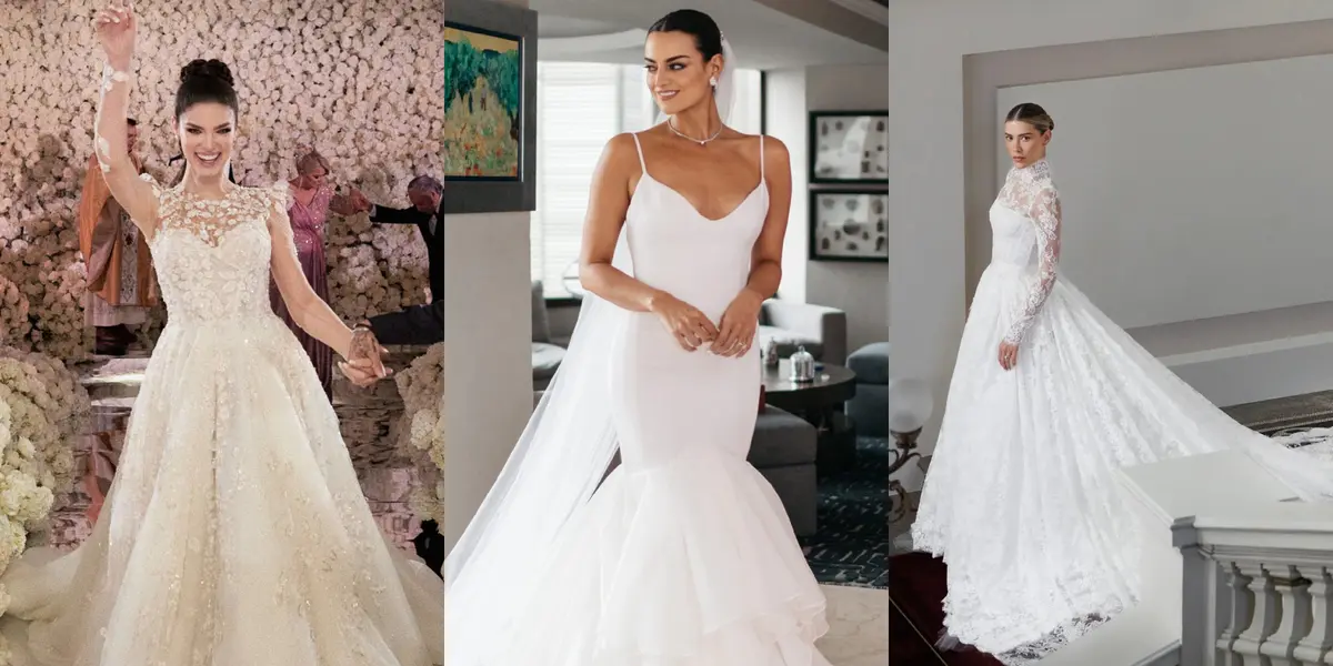 Estas famosas usaron vestidos de novia muy impactantes para casarse durante este 2023