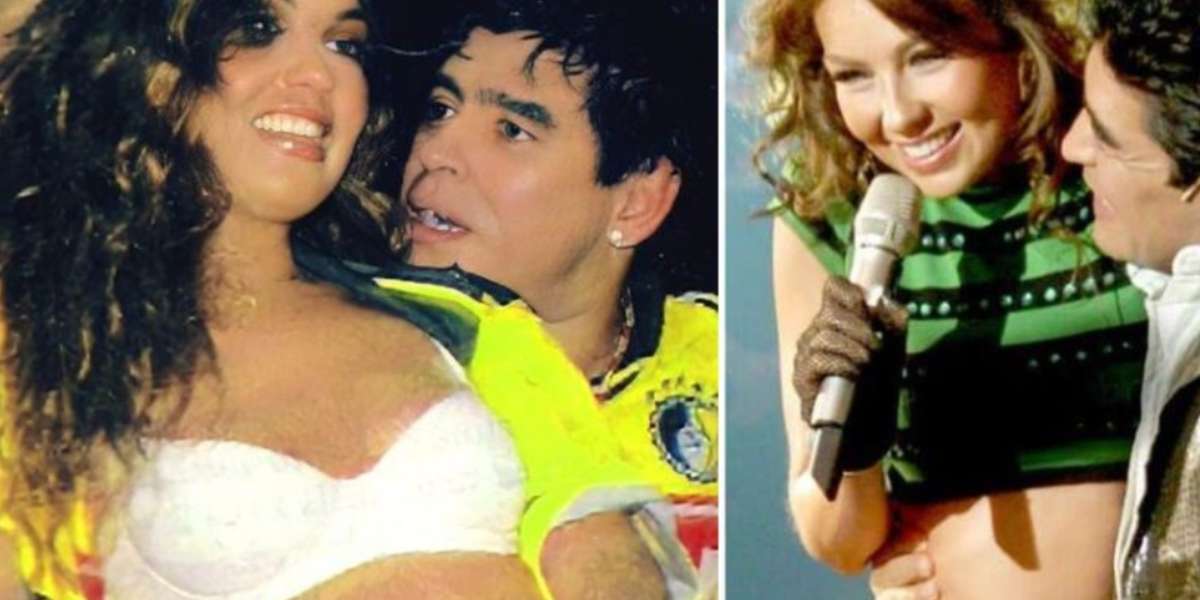 Fotos inéditas de Thalia junto a Diego Maradona dan de que hablar en redes sociales.