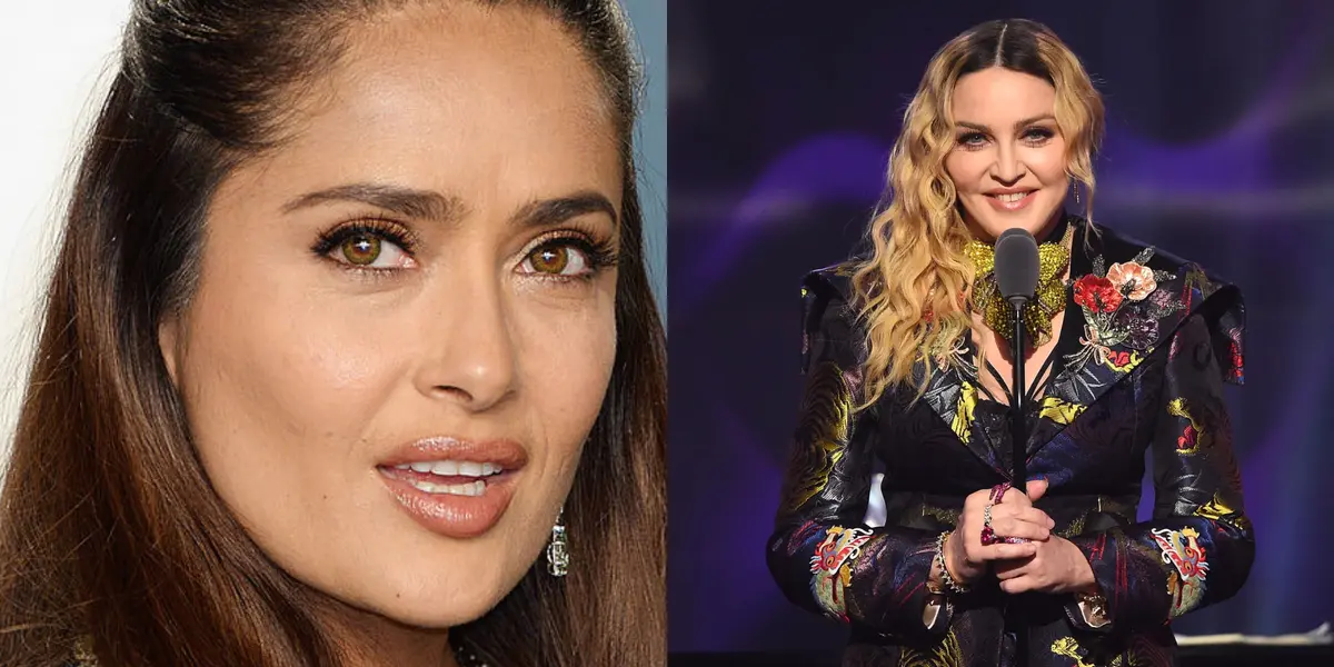 Así sorprendió Salma Hayek a los fans de Madonna en pleno concierto