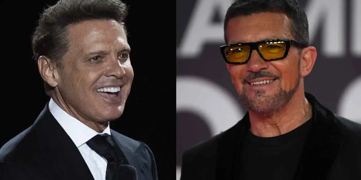 Luis Miguel y Antonio Banderas. (Foto: Uno TV)