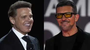 Luis Miguel y Antonio Banderas. (Foto: Uno TV)