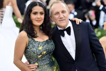 Salama Hayek y su esposo. Imagen tomada de Quien