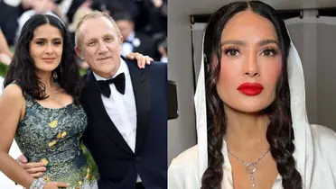 Salma Hayek y su esposo (Foto: Univisión)